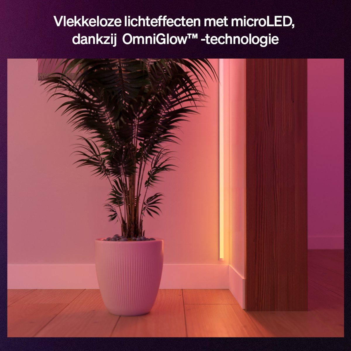 Philips Hue OmniGlow LED strip 3 m, OmniGlow, Gelijkmatig licht en kleurovergangen, Ultrahelder, echt wit licht 2700 lumen — afbeelding 4