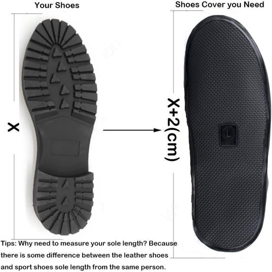 Overschoenen Waterdicht - Regen Overschoenen - Met Ritssluiting En Trekkoord - Waterdichte Schoenbeschermers - Motor Scooter Fiets Schoenhoes - Schoen Regen Hoes - Schoenovertrek - Schoenhoesjes - Anti Slip - Maat 39-40 - Zwart — afbeelding 3