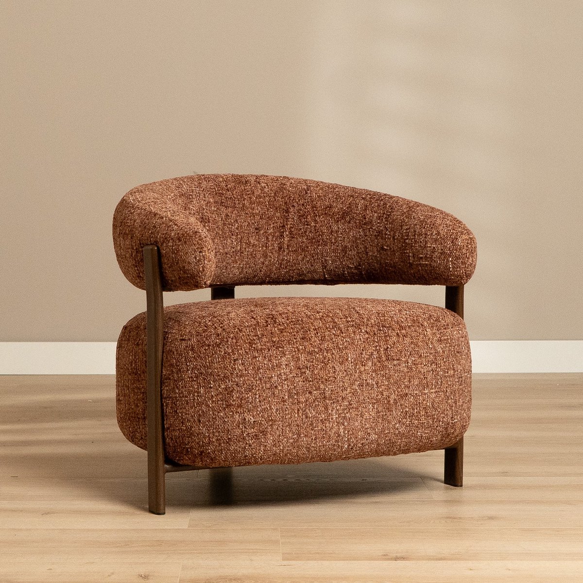 Bronx71® Fauteuil Grace chenille koper