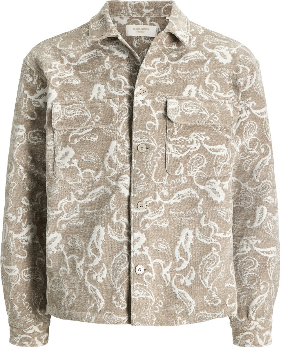 Jack & Jones Overhemd Jorchamberi Jacquard Shirt Ls 12301032 Feather Gray Mannen Maat - L