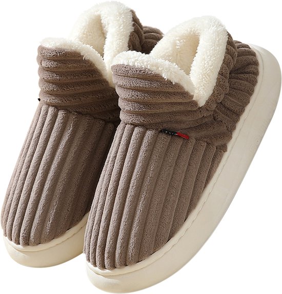 Katoenen schoenen - XXXL - Maat 46-47 - Buitenlengte 32 cm - Binnenlengte 27,5 cm - Valt klein - bestel een maat groter - Pantoffels - Warm en comfortabel - Katoenen pantoffels - Antislip voor herfst en winter - Lichtgewicht en ademend