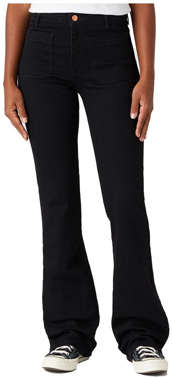 Wrangler Flare Spijkerbroek 31 30 Vrouw Zwart