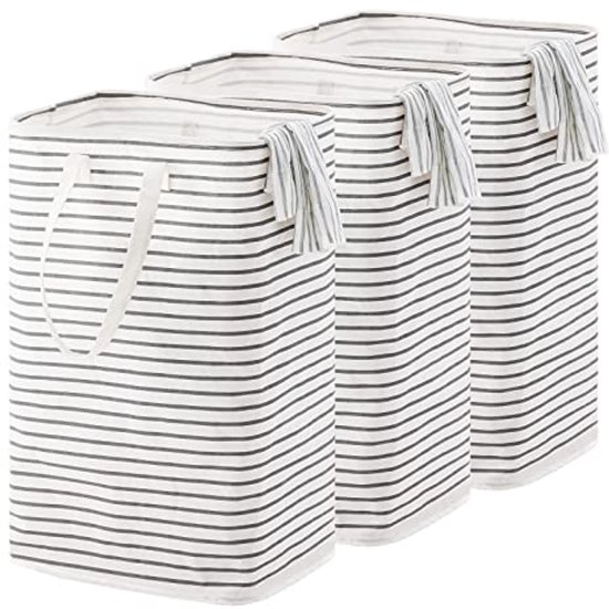 Opvouwbare wasmand met handgrepen en waszak - 95 liter - wassorteerder voor vuile was