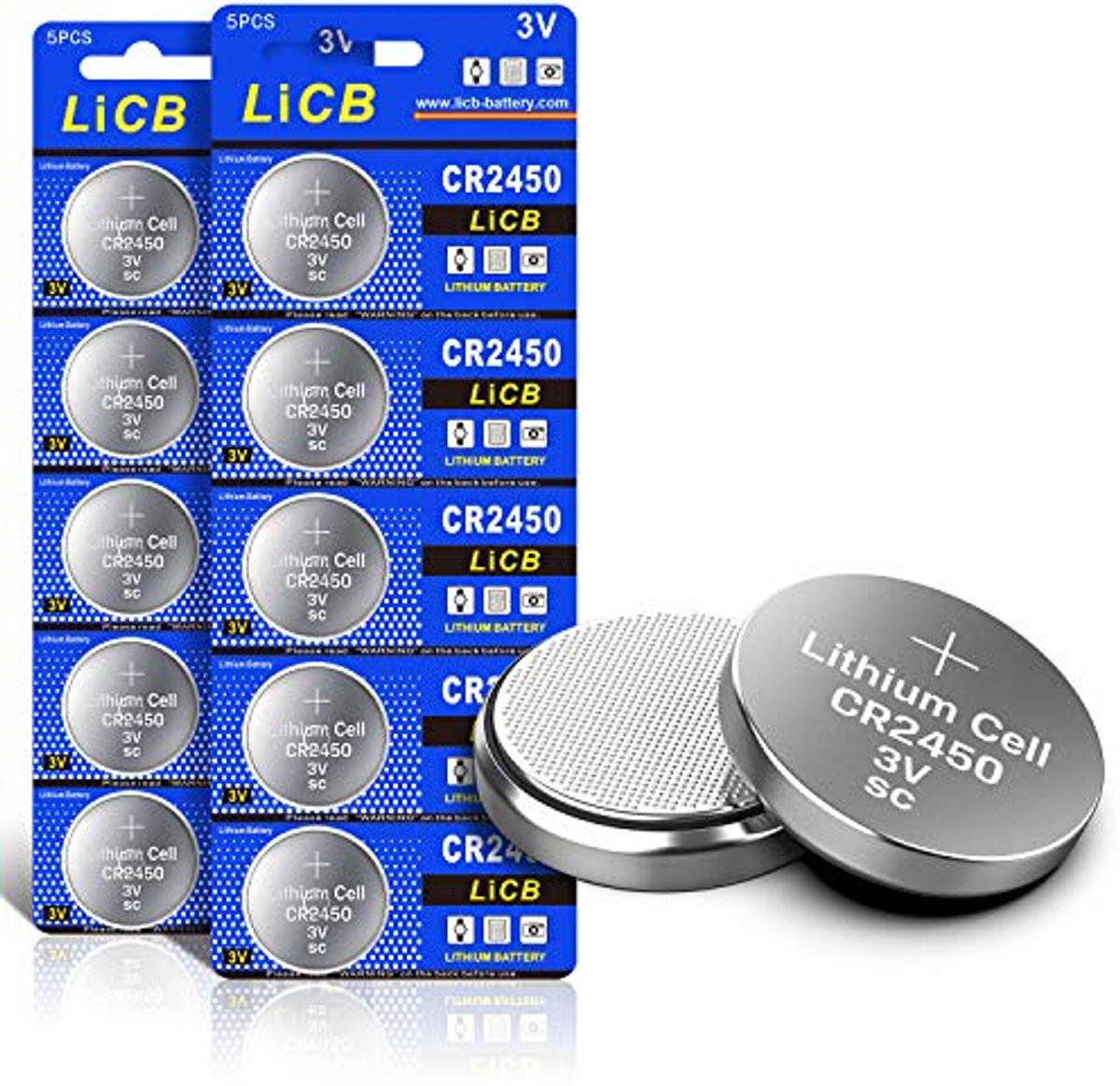 CR2450 Knoopcelbatterijen 3V - 10 Stuks voor Langdurige Energie