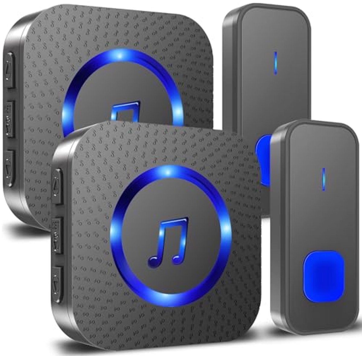 Draadloze Deurbel met Plug-in Ontvangers en Zenders - 400 m Bereik, Waterdicht en 55 Melodieën