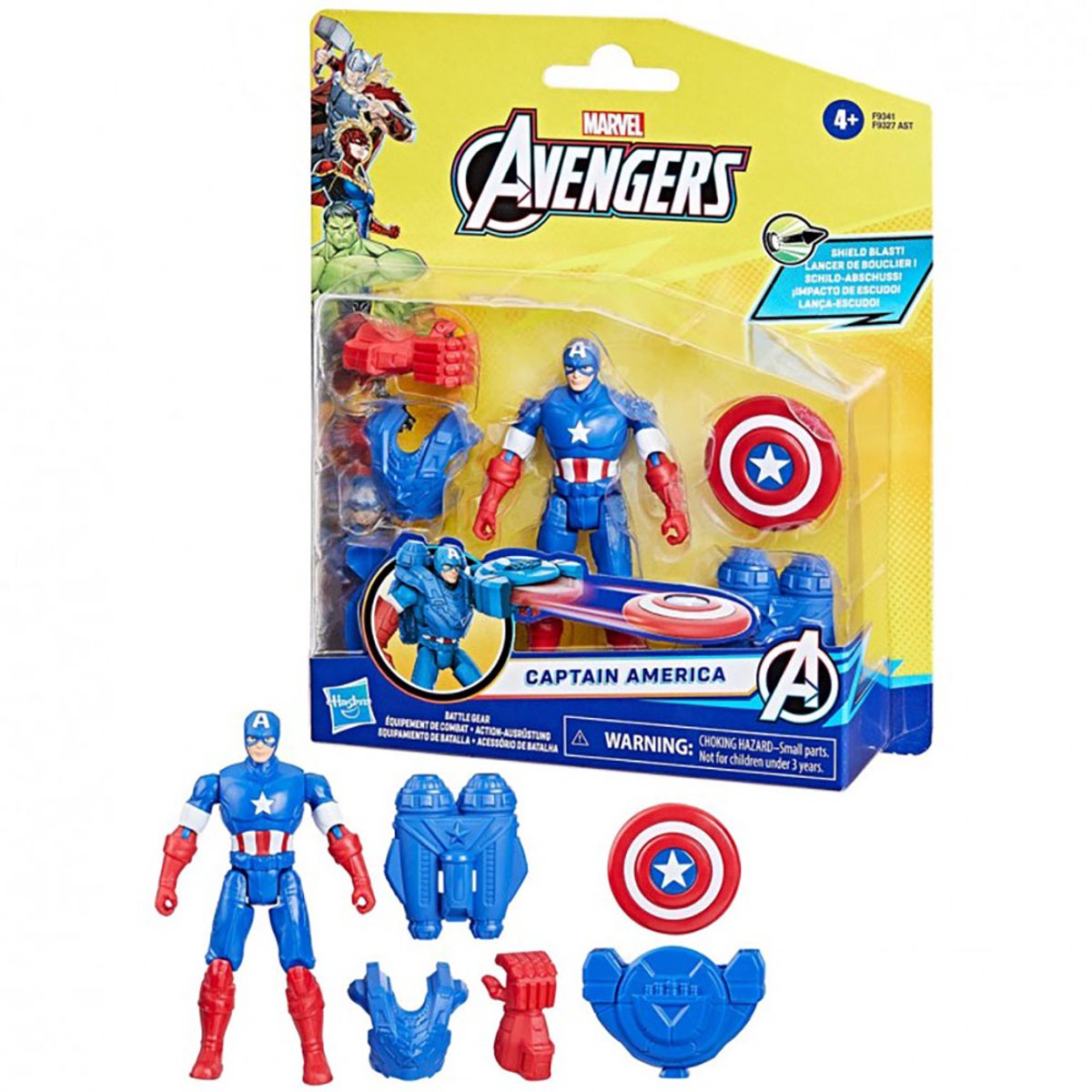 Hasbro Captain America Marvel Avengers Figuur Blauw Kinderen