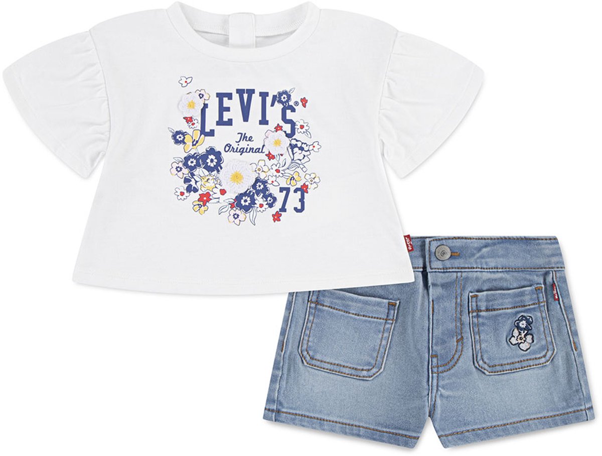 Levi´s ® Kids 1em144 Set 9 Months Jongens Meisjes Wit