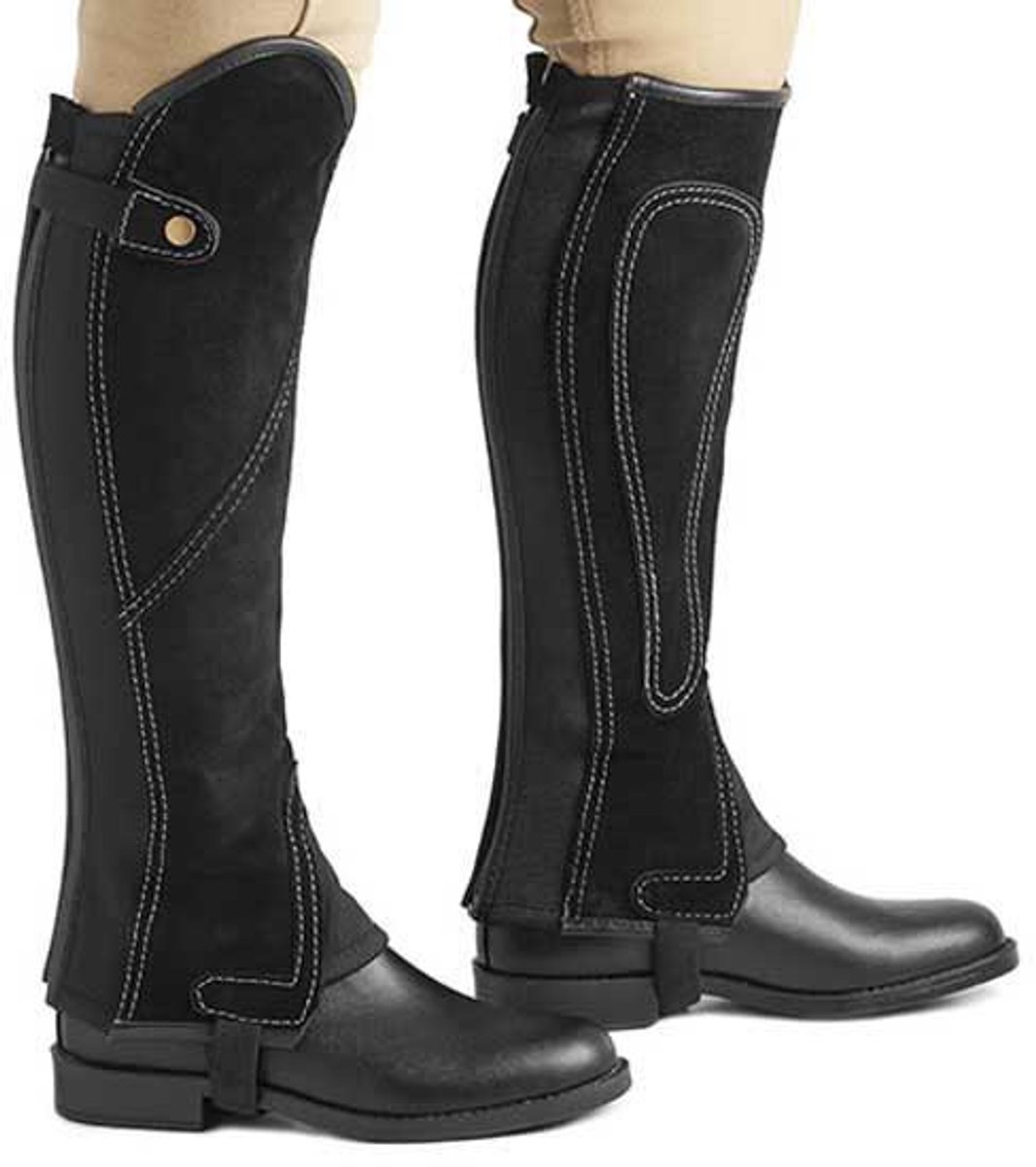 Lexhis Comfort Leather Split Halve Chaps L Zwart
