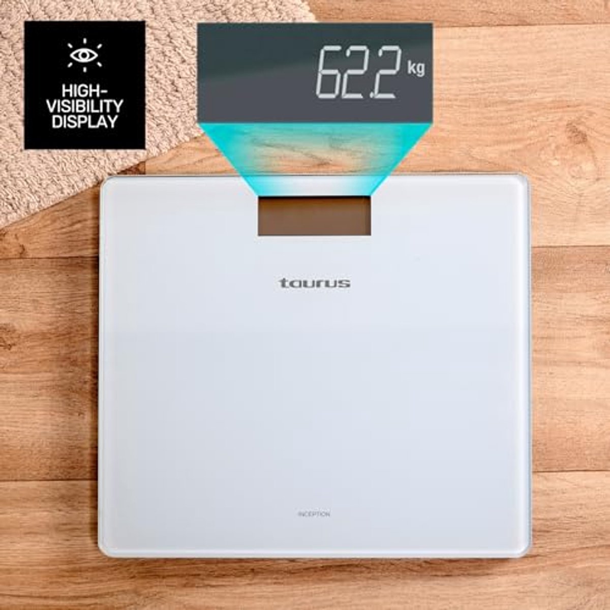 Digitale Personenweegschaal met Gehard Glas en Groot Display - Max 180 kg