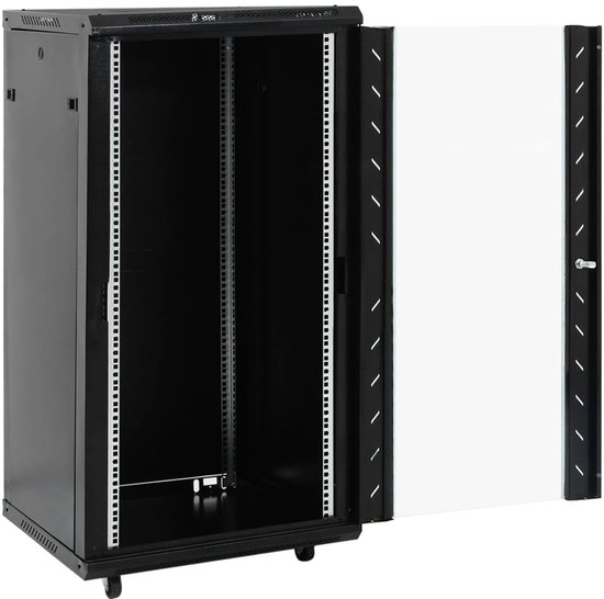 vidaXL - Netwerkkast - 22U - 19" - IP20 - 60x60x120 - cm - zwart van vidaXL — afbeelding 4