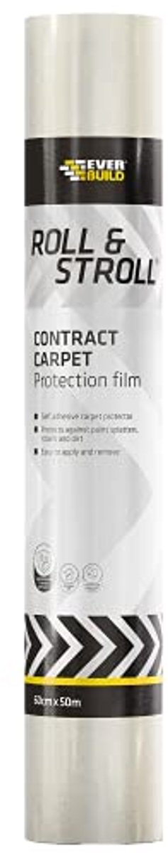Zelfklevende Tapijtbeschermer - Bescherming Film voor Vloeren en Trappen - 600 mm x 50 m