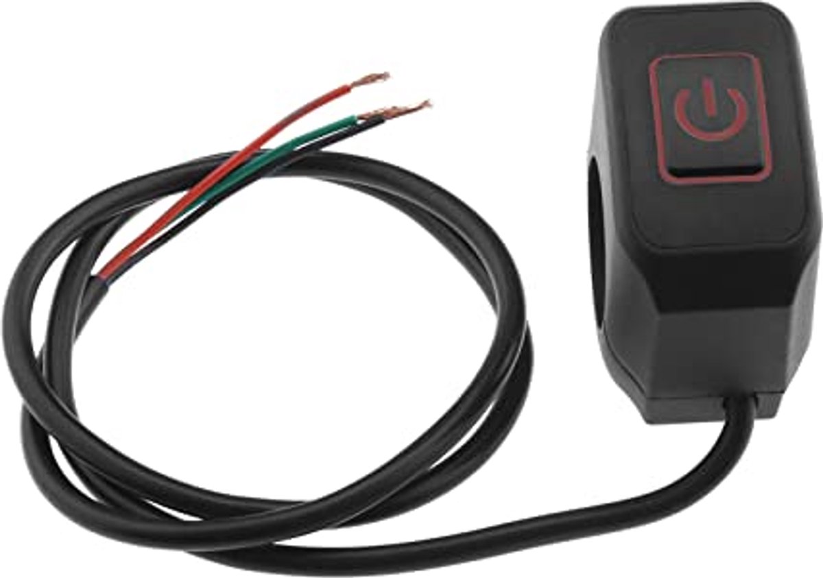 Motorfiets Stuur Schakelaar 22mm 7/8 Inch met Rode LED Indicator
