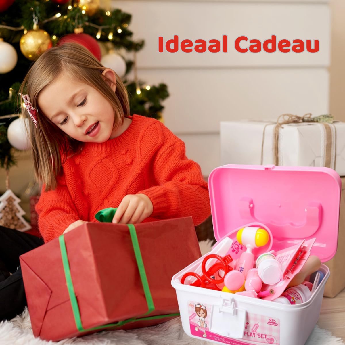 Luumuu® Dokterset Speelgoed Kind - Dierenarts Setje - Doktersset - Tandarts Speelset - Dokterskoffer - 35-delig - Vanaf 3 jaar - Incl. Doktersjas — afbeelding 9