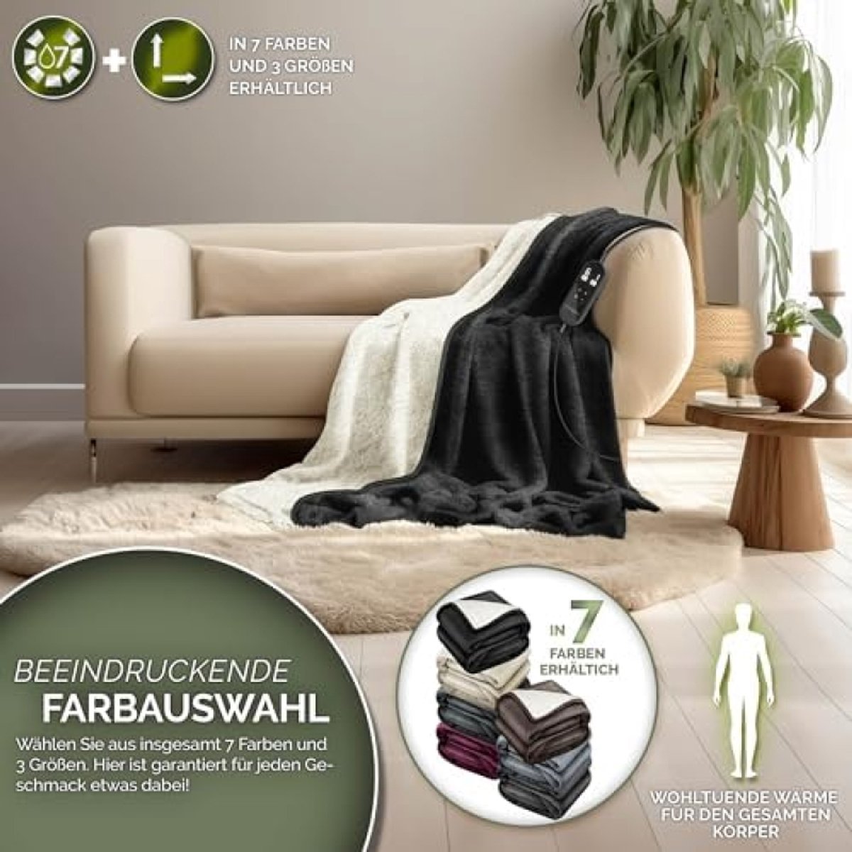 Shenzhen JPC Elektrische Warmtedeken 200x180 cm met Timer - afbeelding 3