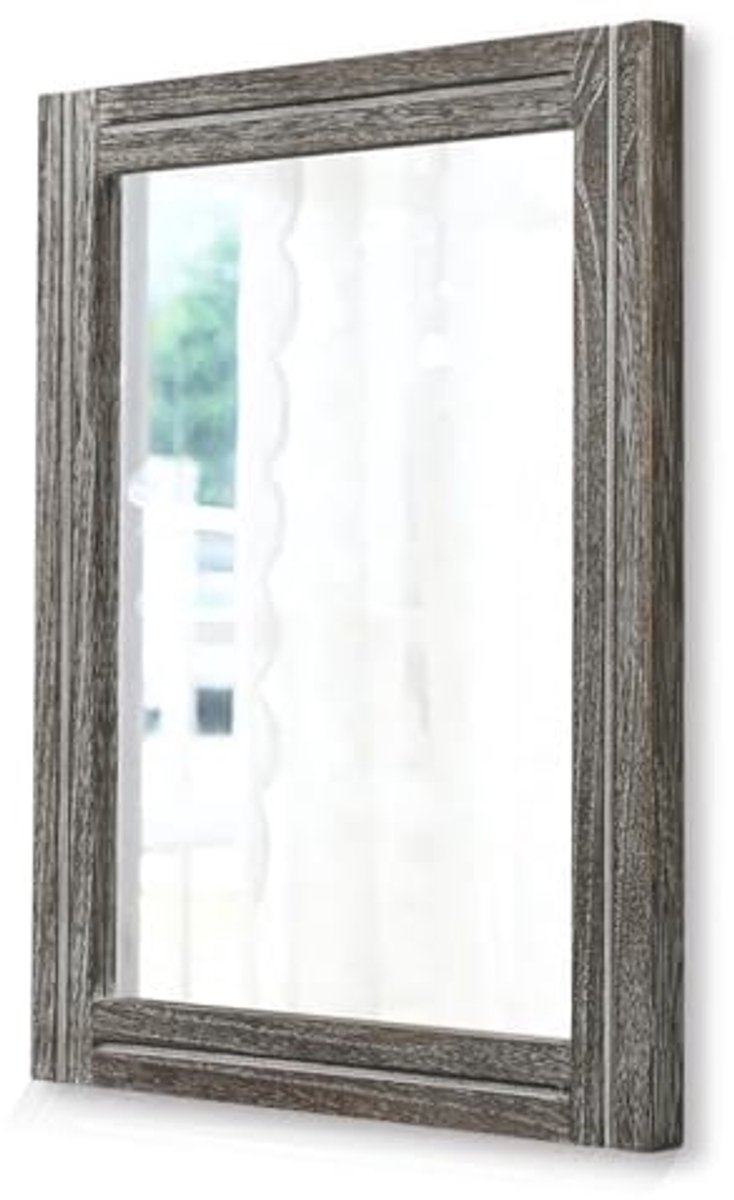 Rustieke Houten Rechthoekige Spiegel voor Badkamer en Slaapkamer - Vintage Wanddecoratie