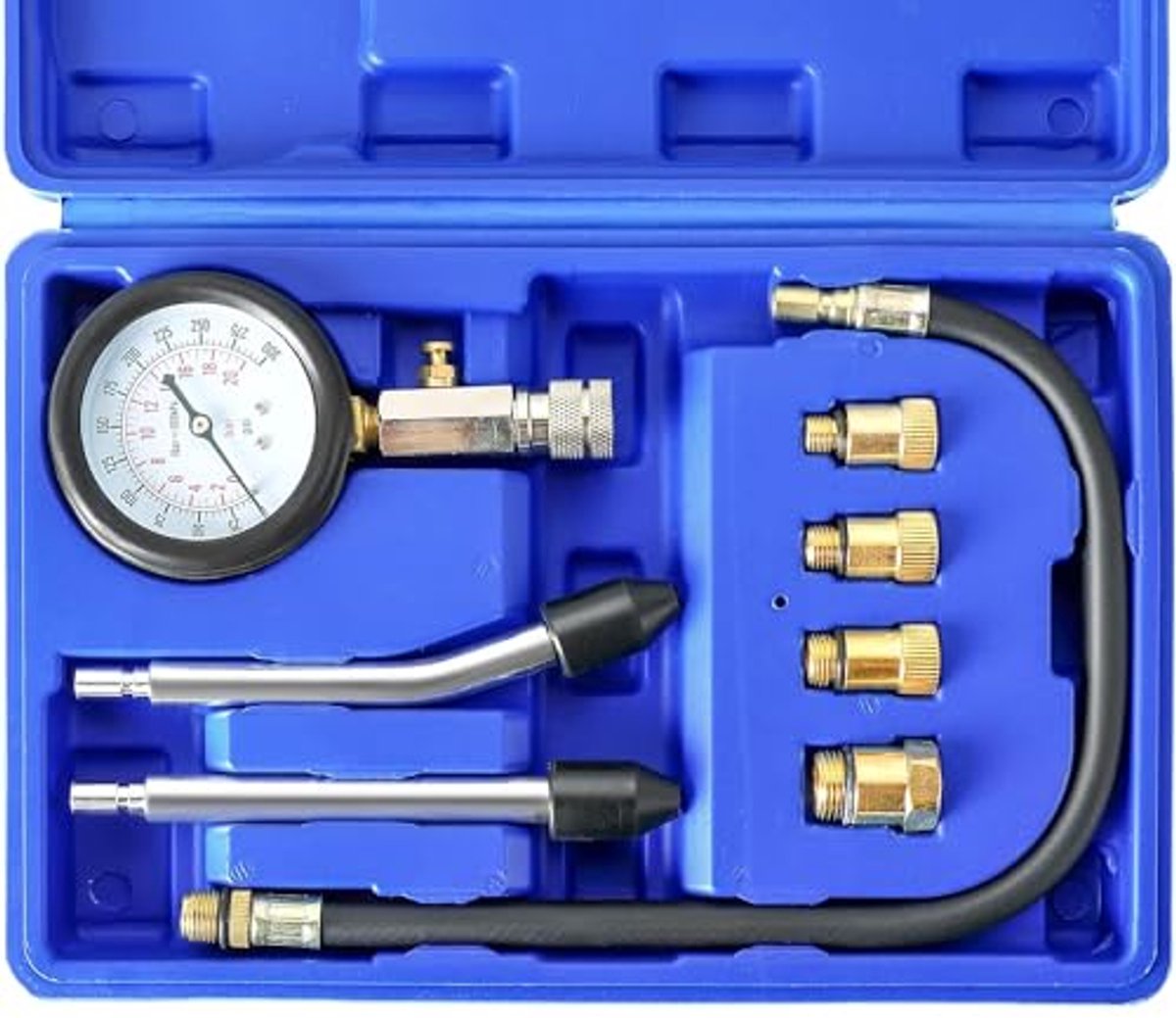 Compressietestkit voor benzinemotoren 0-300 PSI met aansluiting