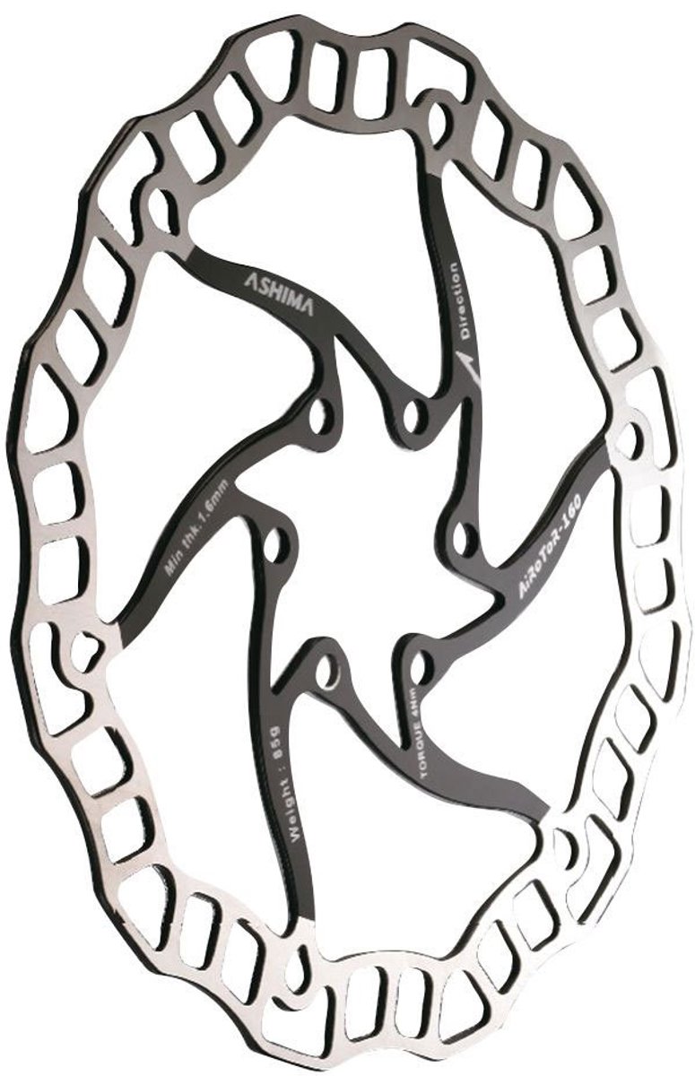 Ashima Aro 08 Ultralight 6b Remschijf Zilver 140 mm