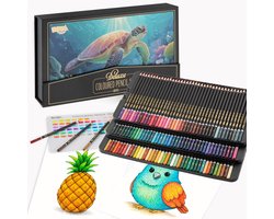 Kleurpotloden voor Volwassenen Set professioneel 120pcs - Tekenen en Kleuren - Kleurpotloden Genummerd & Kleur gecodeerd - Inclusief Kleurtestblad - Stevige Opbergdoos - Joya Creative