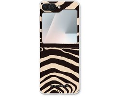 Case Company® - Hoesje geschikt voor Samsung Galaxy Z Flip7 FE hoesje - Arizona Zebra - Soft Cover Telefoonhoesje - Bescherming aan alle Kanten en Schermrand