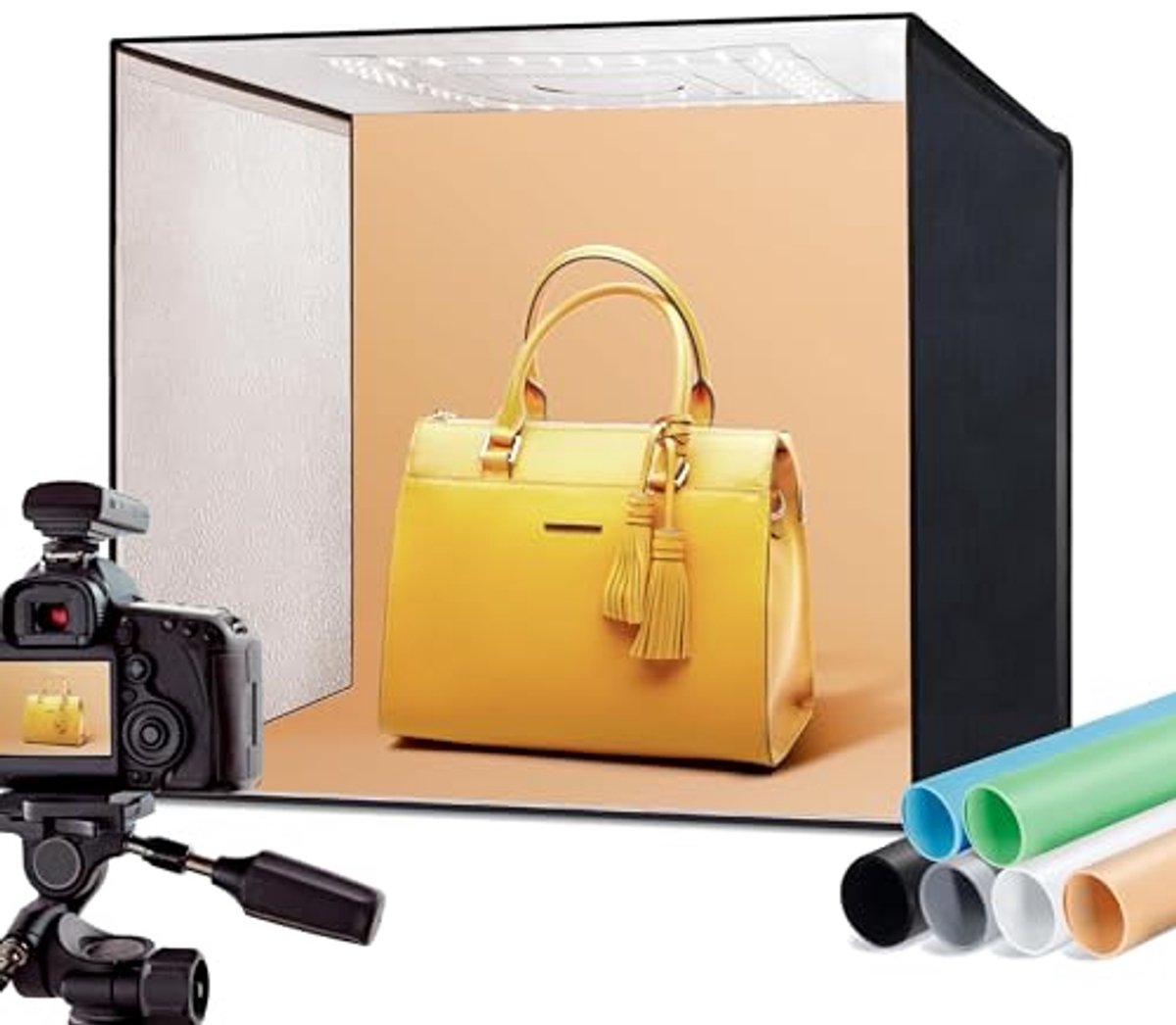 Fotobox 50x50 cm - Draagbare Lichttent met LED-verlichting voor Productfotografie
