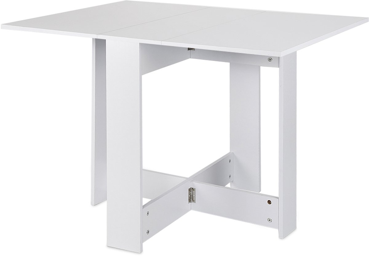 PIPIPOXER-Inklapbare Tafel| Eettafel Uitschuifbaar| Opvouwbaar| 102.5*76*73cm-Wit