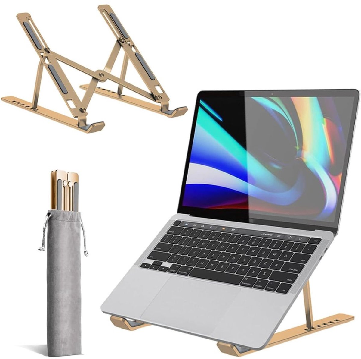 DailySupplies® Laptop Standaard Verstelbaar - Opvouwbaar - Verhoger