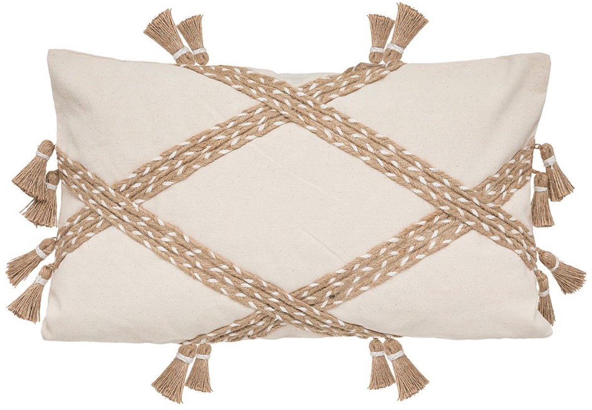 Atmosphera Carmen Kussen Beige,Wit