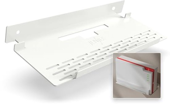 Wandhalterung Router Tablett Repeater Rack - Wandmontiertes Silber Ablagefach aus Aluminium, Horizontale Platzierung Wandhalter, Wall Mount Server belüftete Lagerung, Klein Netzwerk Regal, 23x16cm