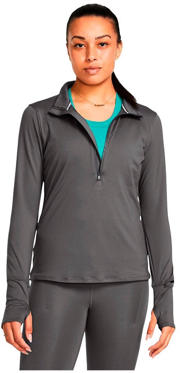 Under Armour Qualifier Run Fleece Met Halve Rits Vrouw Castlerock / Reflective