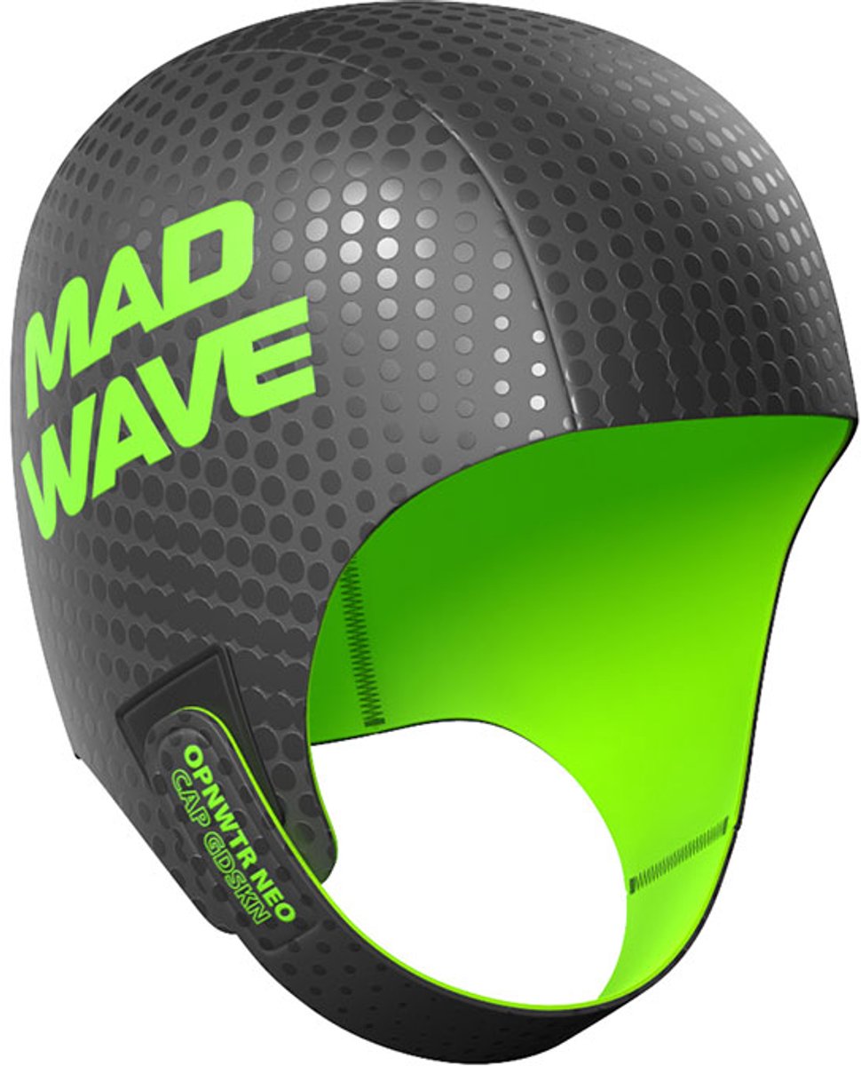 Mad Wave - Open Water Neo Cap Glideskin - Zwart/Groen