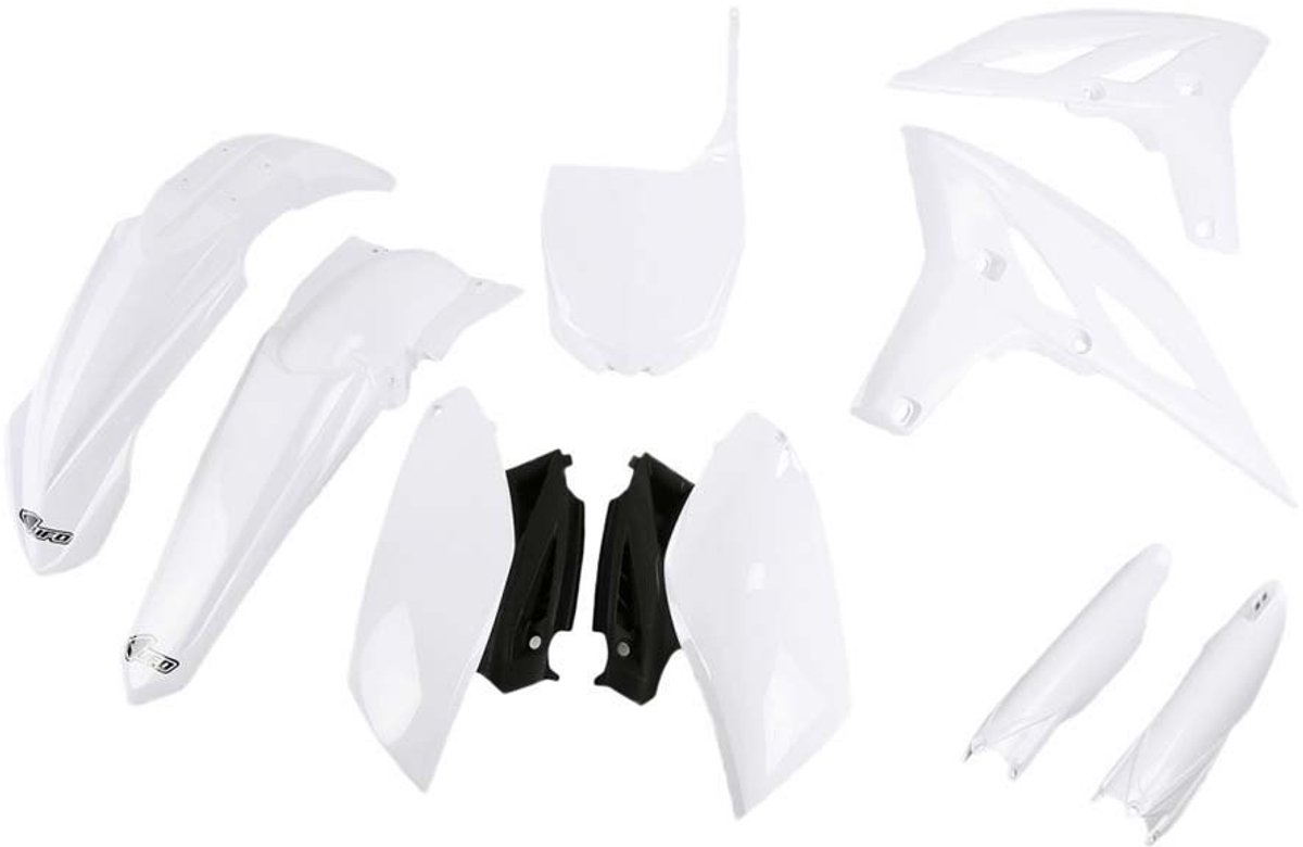 Ufo Yamaha Yzf 250 2011-2013 Yakit316f-046 Fork Protectors & Plastic Set Wit