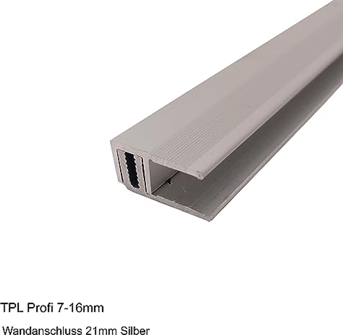 Profielsysteem voor parket- en laminaatvloeren van 7-16 mm - Eindprofiel Zilver 90 cm