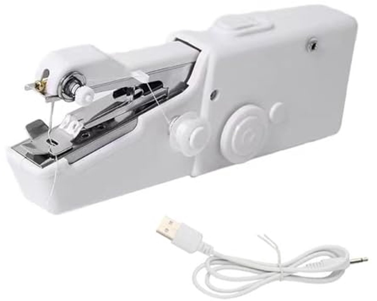 Draagbare mini naaimachine - draadloze elektrische naaimachine voor beginners - ideaal voor kleding en gordijnen - thuis en op reis