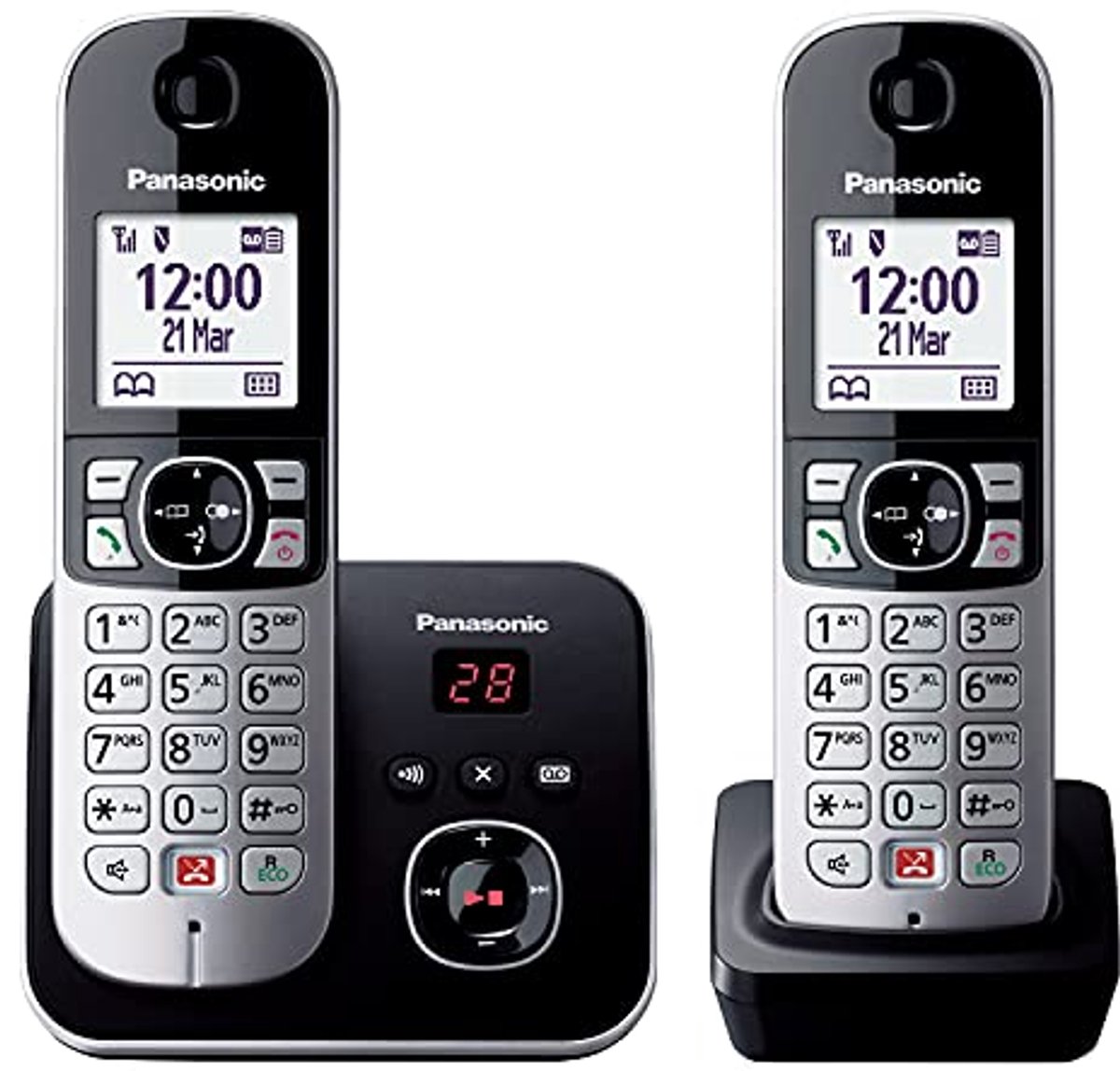 Draadloze telefoon met antwoordapparaat en dubbele handsets - Blokkeer ongewenste oproepen