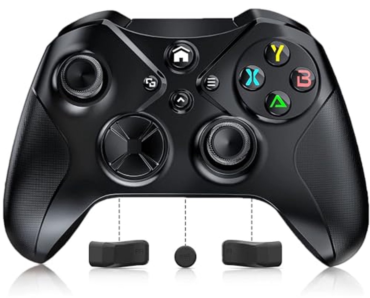 Draadloze Controller voor Xbox, Compatibel met Android, iOS en PC - Zwart
