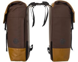 AGU Urban DWR - Dubbele Fietstas - 36L - Pumpkin Spice - Waterafstotend PU - Reflecterend - Tas voor Boodschappen en Werk