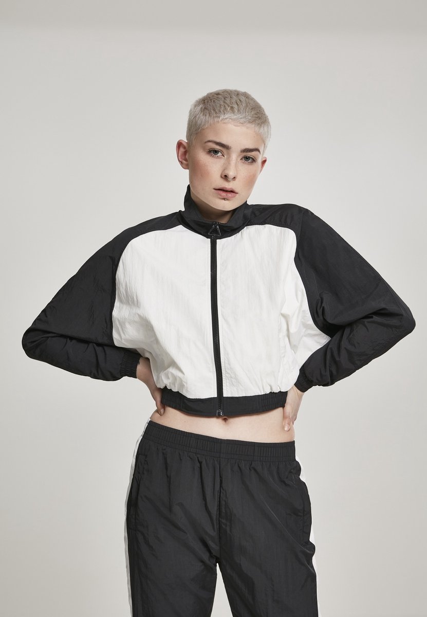 Urban Classics Raglan Crinkle Batwing Jacket M Zwart