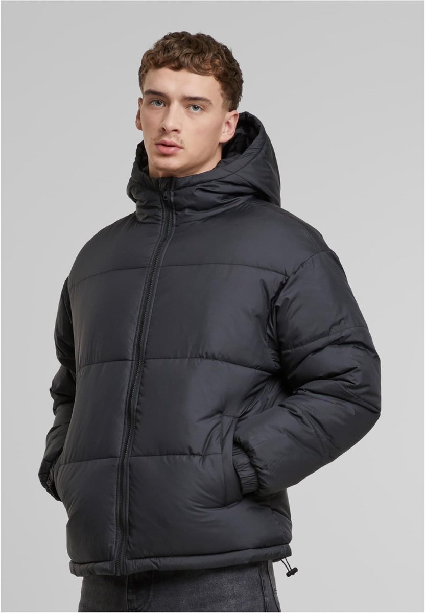 Urban Classics Basic Puffer With Hood Gewatteerd jack 5XL Zwart