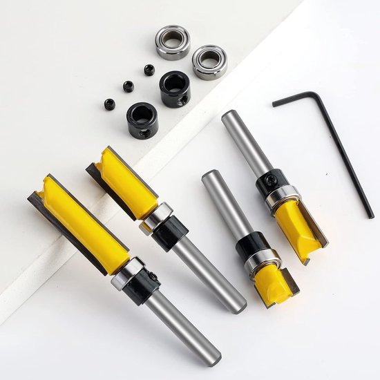 Wolfraamcarbide Dubbele Fluit Rechte Router Bits Hout Router Bit 1/2 1/4 schacht Set Metrische Fluit voor Houtbewerking Groef Beitel bits