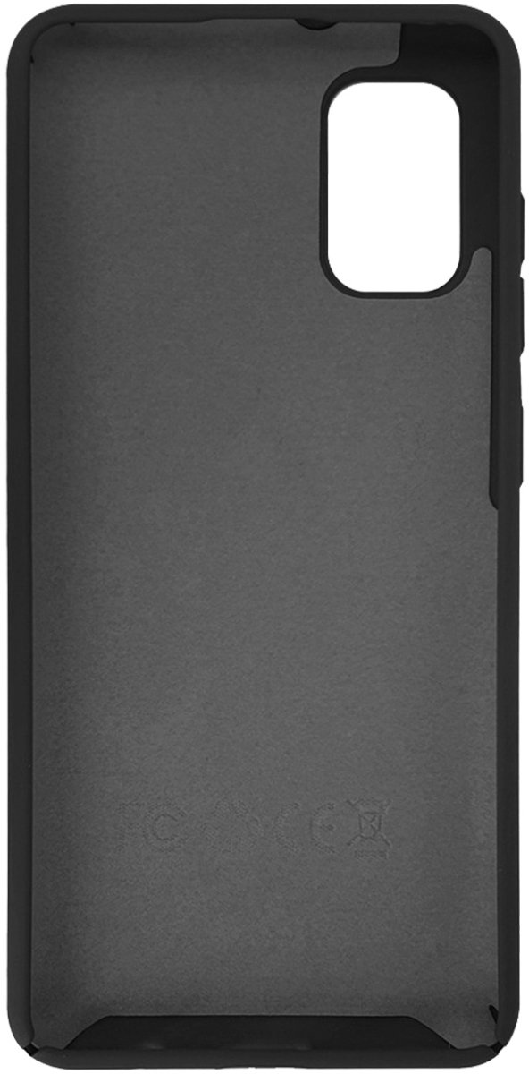 Jaym, Hoesje Geschikt voor Samsung Galaxy A32 5G Premium Silicone Microvezel, Zwart