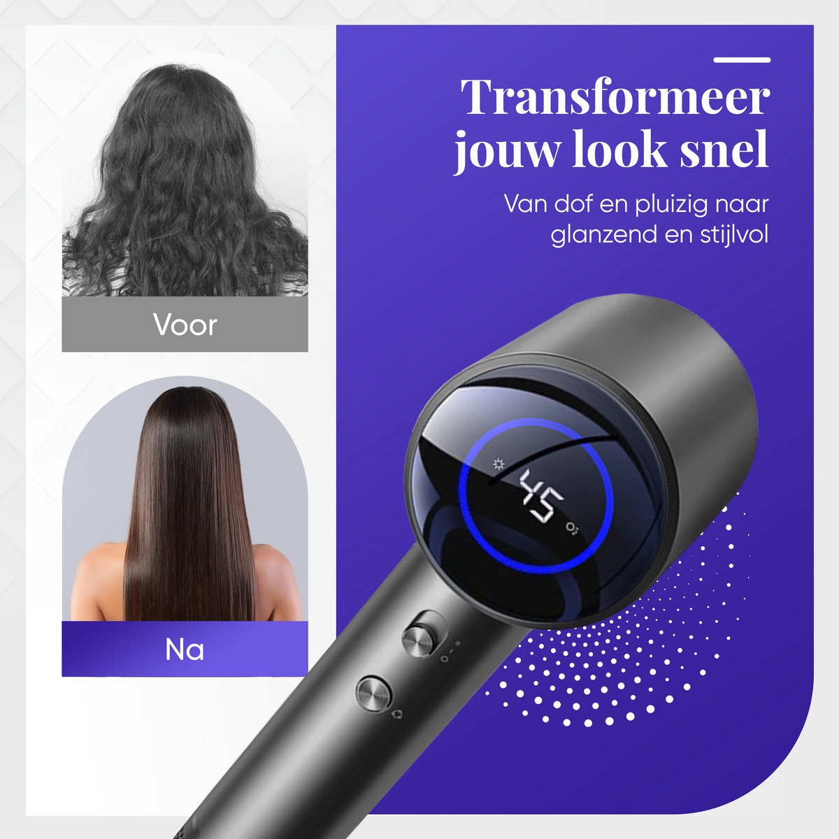 Glisse Prodry - Wit - Professionele Fohn met diffuser - afbeelding 2