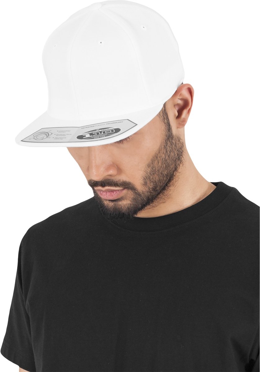 Flexfit - 110 Fitted Snapback white one size Snapback Pet - Wit