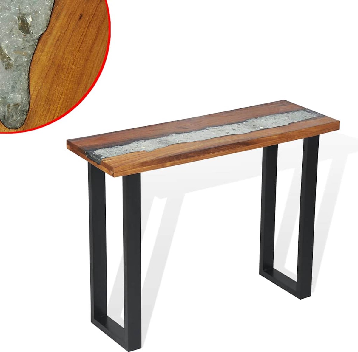 vidaXL Wandtafel - 100x35x75 - cm - teakhout Bruin