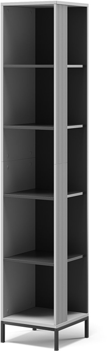 Vicco Eliza Boekenkast – 36 x 188 cm kan gecombineerd worden met andere Eliza meubels Grijs