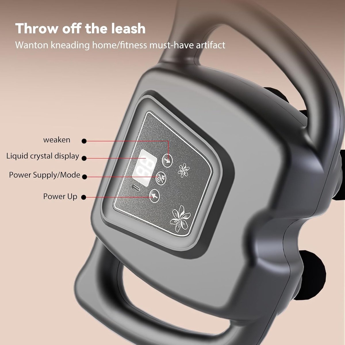 Afbeelding 3 van Hoofdmassagepistool - Elektrisch handmassageapparaat - 6 standen - 99 snelheden - Met oplaadbaar type C - Voor training-volledige lichaamsmassage - Voor diepe weefselmassage (16 koppen - grijs)