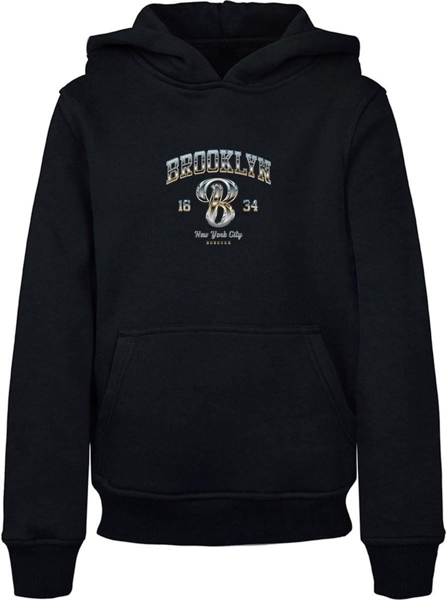 Mister Tee Kids BRKLN Kinder hoodie/trui Kids 122/128 Zwart