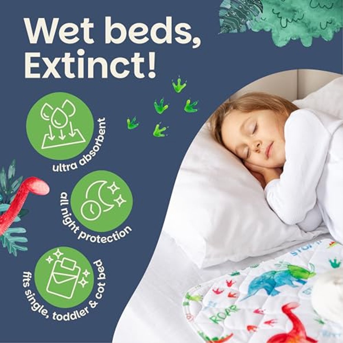 Potty Training Bed Pad voor Nachtelijke Bescherming - Waterdicht en Gemakkelijk Te Wassen