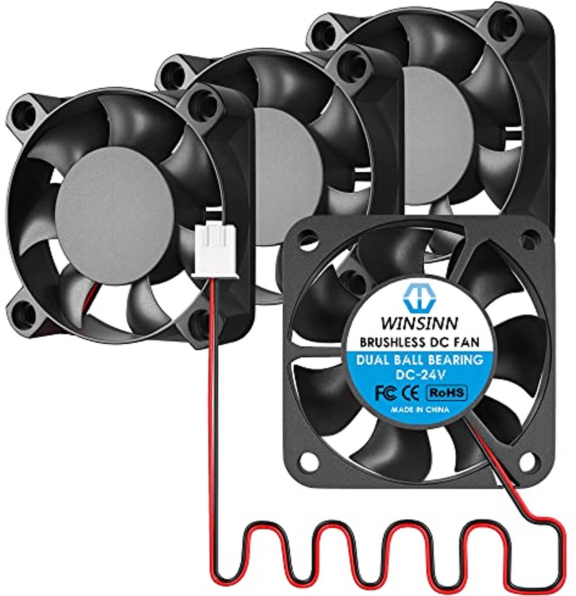 40 mm 24V Ventilator Set van 4 - Dual Kogellagers - Koelventilatoren voor 3D-printers en DIY-projecten