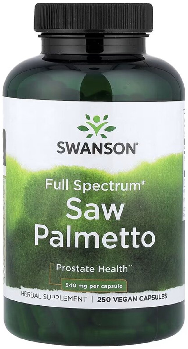 Saw Palmetto Extract - 250 Capsules - 540mg extract - Poeder van Saw Palmetto-bessen - Zaagpalm-extract - Swanson Health