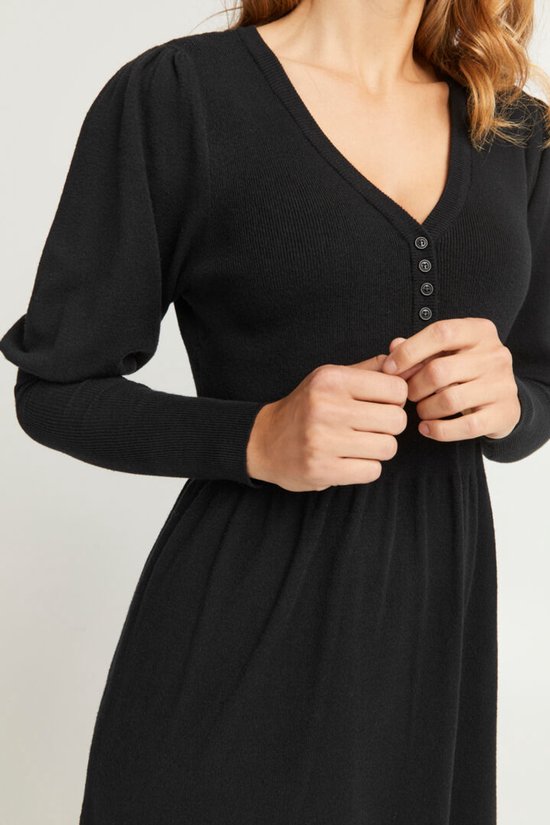 Pull en maille française Frbine DR1, robe taille L, couleur Zwart